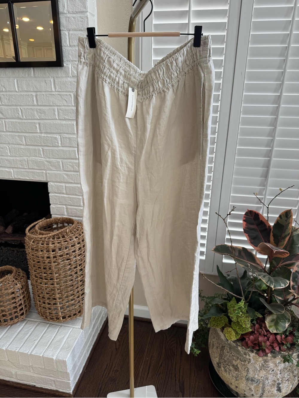 Anthropologie Somerset Linen Cropped Pants - Picture 5 of 5